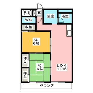 ピースフルハイツ【4階】の間取り