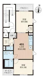 代々木ヴィラージュ【4階】の間取り