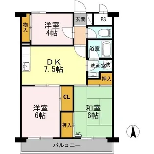 岡山県岡山市南区泉田3【マンション】の間取り