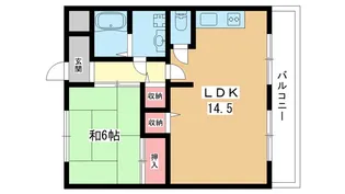 大阪府豊中市上津島3【マンション】の間取り