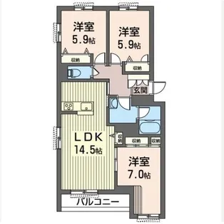 ブルームステージ蘇我【2階】の間取り