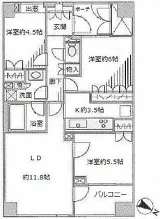 東京都世田谷区下馬1【マンション】の間取り