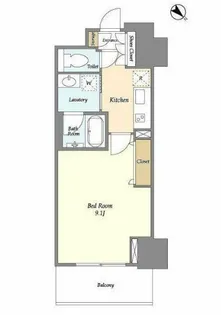 フロンティア新宿タワー【15階】の間取り