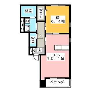 Alflat Ai【1階】の間取り