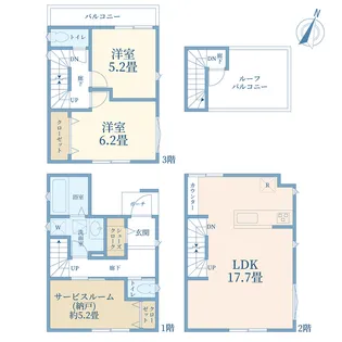 東京都北区東田端2【一戸建】の間取り