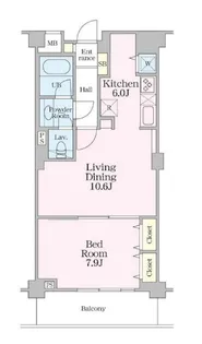 東京都渋谷区東3【マンション】の間取り