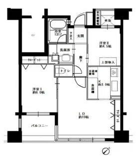 コスモ博多古門戸【10階】の間取り