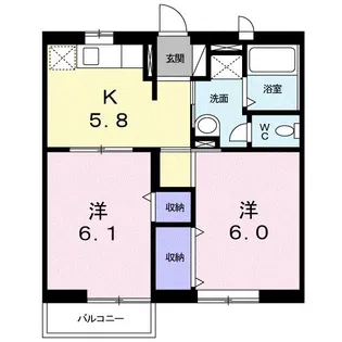 リバーサイドユキ【2階】の間取り