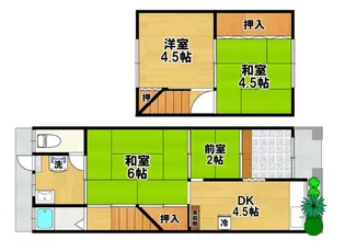 大阪府豊中市螢池北町3【一戸建】の間取り