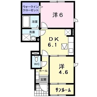 フェアリスI【1階】の間取り