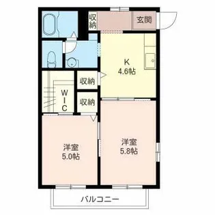 リバーサイド 青木【2階】の間取り