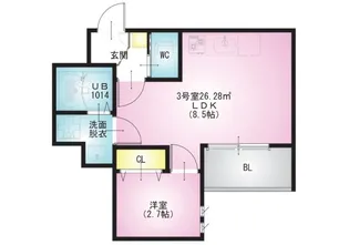 REGALEST CIEL大和田【1階】の間取り