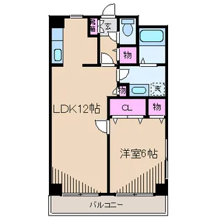 リビン元住吉【6階】の間取り