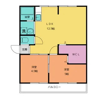 ハイツシェーン【2階】の間取り
