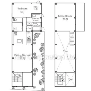 東京都台東区上野桜木2【一戸建】の間取り