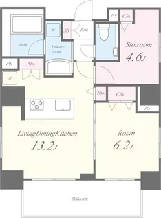 東京都渋谷区千駄ヶ谷3【マンション】の間取り