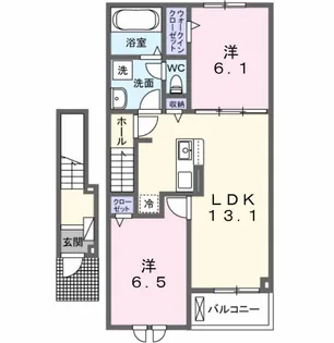 カルム ミー【2階】の間取り