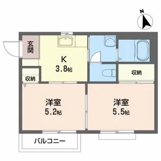 パークサイドハイツ【1階】の間取り