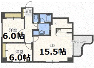 トラストコート34【8階】の間取り
