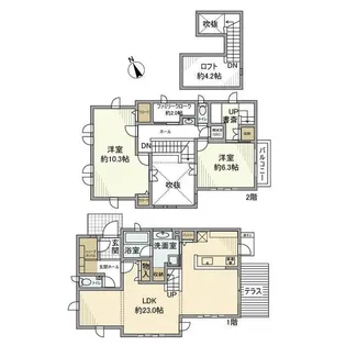 東京都町田市森野4【一戸建】の間取り