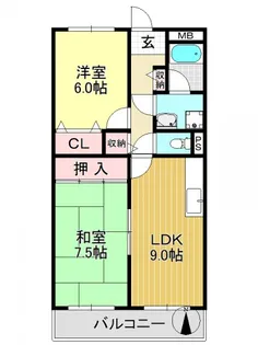 大阪府大阪市平野区長吉長原4【マンション】の間取り