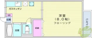 ノーブルB【1階】の間取り