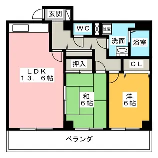 ベルメゾン瑞浪I【1階】の間取り