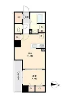 リテラス森下【7階】の間取り