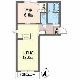 クレストおいけ【1階】の間取り