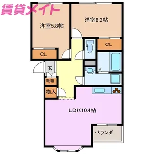 ポラリス【1階】の間取り