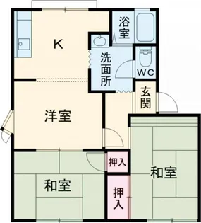 中津ハイツA【1階】の間取り