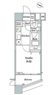 ファーストリアルタワー新宿【6階】の間取り