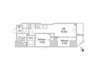 GRAN PASEO蔵前II【6階】の間取り