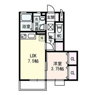 サーキディット【2階】の間取り