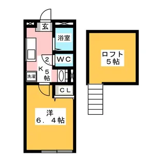 カシェットドランジュ【1階】の間取り