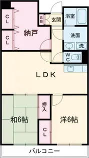 ラフィーネ壱番館【1階】の間取り