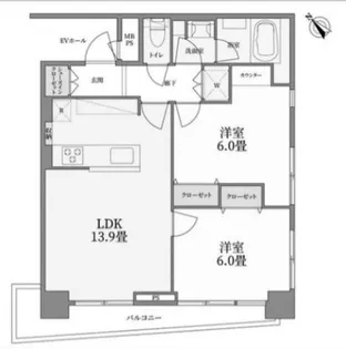 サン・パルム【4階】の間取り