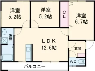 キリンハイツ【2階】の間取り