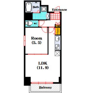 レオンコンフォート本町東【12階】の間取り