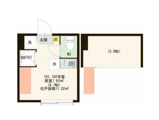 AVAND 北千住【1階】の間取り