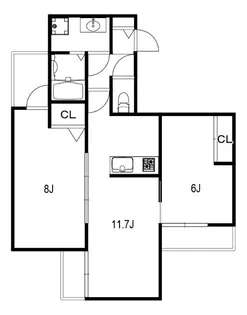 Gran千歳台B棟【3階】の間取り