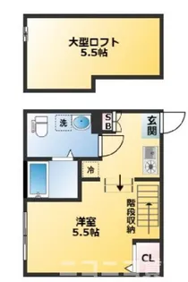 ハーモニーテラス梅田III【2階】の間取り
