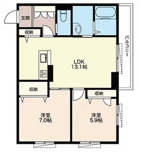 ラボヌール【3階】の間取り
