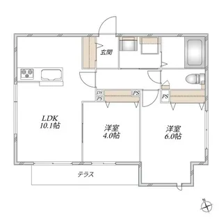 ヘーベルメゾン三鷹【1階】の間取り
