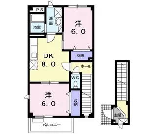 ソレイユ・K【2階】の間取り
