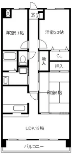 メルベーユ【1階】の間取り