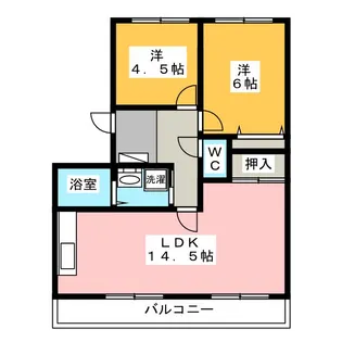 サンライズ弥栄III【1階】の間取り