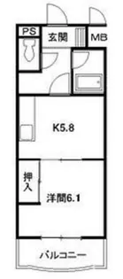 あぷと長坂【2階】の間取り