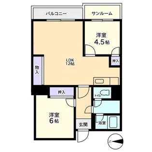 プラザ信開糸町【1階】の間取り