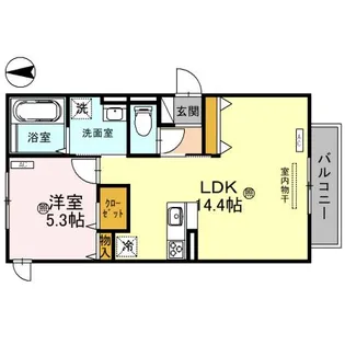 Le Porte-Bonheur (ル・ポルト・ボヌール)【2階】の間取り